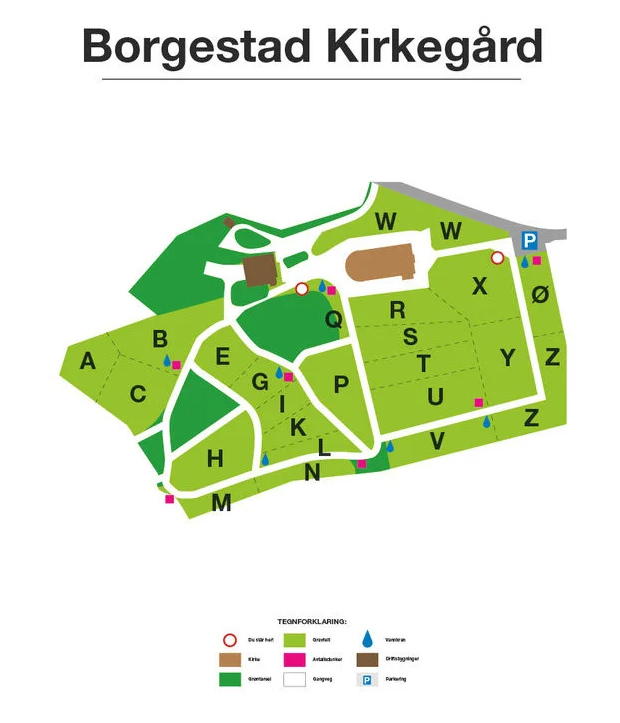 Borgestad kirkegård. Illustrasjon.